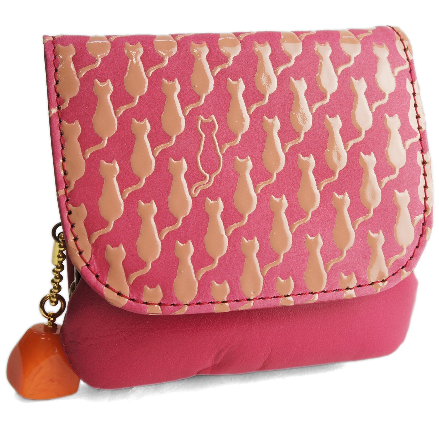 Amazon | [古都印伝] 財布 レディース 本革 がま口 フラップ 日本製